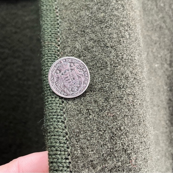 Vtg Fritz Litzlfelder Olive Green 100% Wool Women’s Jacket Sz 8 Braided Back - Picture 4 of 11
